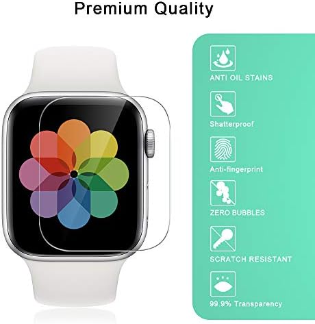 TOCOL 6 Pack Screen Protector Compatible with Apple Watch 44mm Series 7 6 SE 5 4 iWatch 44mm [HD Clear] [Scratch Resistant] [Bubble Free] [Easy Installation] Ultra-thin TPU Flexible Soft Film - 44mm
