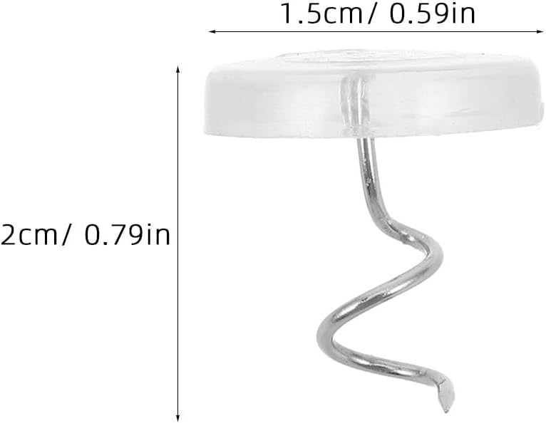 Large Size Plastic Head Spiral Pins for Upholstery and Slipcovers, 100Pcs Set for Home Bedding and Sofa Cover Fixing