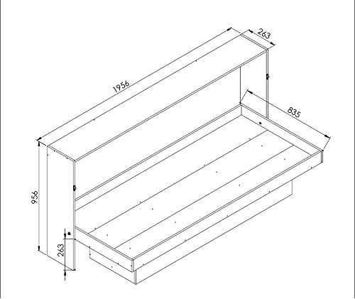 Cama Articulável Horizontal Solteiro c/Estação de Trabalho 80 Latino Branco - Art in móveis