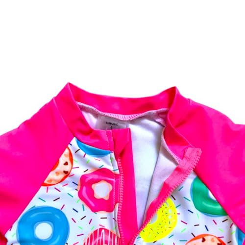 Maiô Menina Manga Longa Infantil Bebe Com Proteção U 50 Maio (BR, Idade, 10 Anos, Rosa)