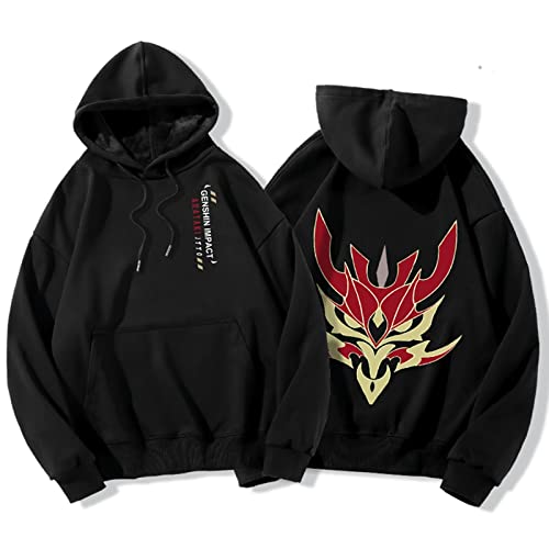 Dalicoter Genshin Impact - Sudadera con capucha Zhongli con capucha 3D, disfraz de cosplay para adultos/jóvenes, Arataki Itto, X-Large