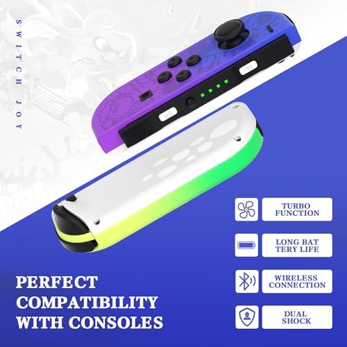 Controllers Compatible with Nintendo Switch, Wireless Replacement Switch Controllers, Left and Right Switch Gamepad Support Dual Vibration/Wake-up/Motion Control. (blue) - 4