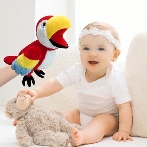 Marionnette à main perroquet animaux en peluche spectacles contes