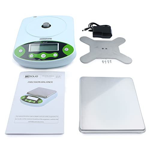 U.s. Solid Digital Lab Scale Electronic Precision Balance 0.1 G, 150X180 Mm Ss Rectangular Weighing Pan (5Kg) #TOP5