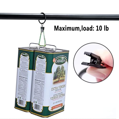 Datttcc 40 Pack Metal Curtain Rings With Clips Black Decorative Drapery Rustproof Vintage 1.26 Inch Interior Diameter #TOP3