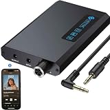 eSynic Amplificador HiFi para Auriculares con Receptor Bluetooth 5.1, Batería Recargable de 1500mAh con Cable USB-C y Cable de Audio para MP3 Smartphone