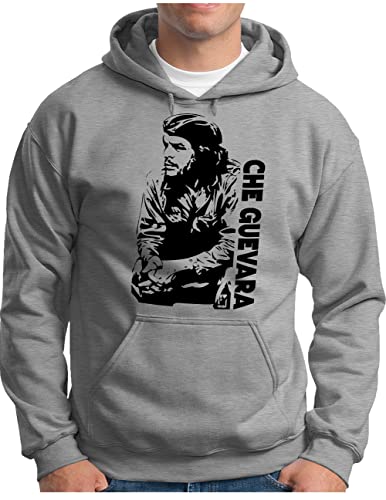 Sweat à capuche Homme OM3 Che Guevara : pull imprimé El Comandante Cuba