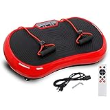 Vibration Plate Exercise Machine, Full Body Fitness Workout Vibration Platform W/Resistance Bands, Bluetooth, Remote Control for Home Fitness & Weight Loss