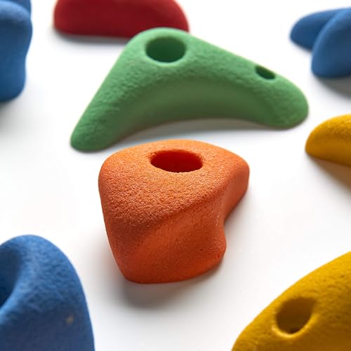 Image of Hop N Play 50 Pcs Adventure Wall Climbing Holds for Kids and Adult, Indoor and Outdoor Play Set Use (Multicolour) with Installation Kit, Loading Capacity 200 Kgs