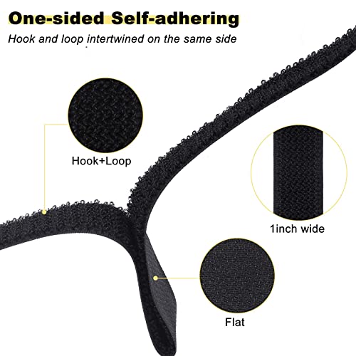 Ymcrlux V0525 1"X16Ft Hook And Loop Straps With 25 Metal Buckles, Adjustable Fastening Cable Straps, Cut-To-Length Cinch Strap, Reusable Nylon Securing Cord Ties thumb #2