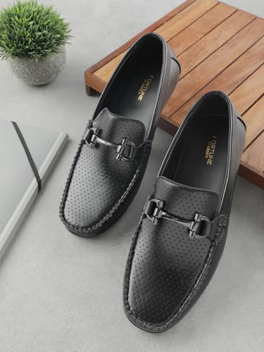 Image of Liberty Fortune HML-10E Loafer Shoes for Men - Brown, Black, Non-Lacing Casual Formal Slip-On Loafers Stylish Shoes Ideal for Office, Party, Wedding, Kurta - Comfortable Lightweight