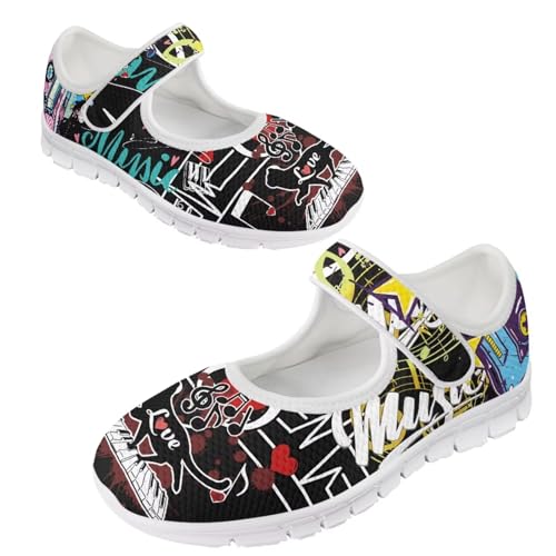 JoyLamoria Aztec Running Horse Walking Shoes Stylish Strap Mary Jane Shoes Adjustable Barefoot Shoes Womens US 4-92