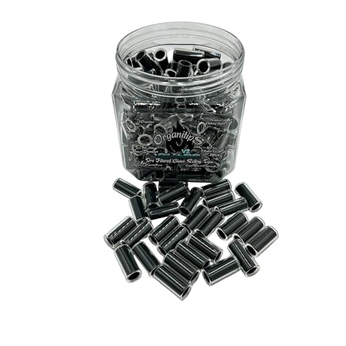 OrganitubeS® Pro Glass - Pre filtered tubes (OrganitipS Pro Sized Glass Tubes in Black, Blue, Red, Pink, or Green) (Black x 10)