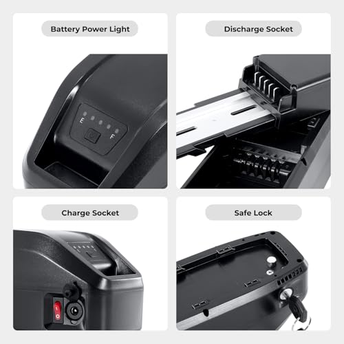 YOSE Power Ebike Battery 36V 48V 10.4Ah 13Ah for 800W/ 750W/ 500W/ 350W/ 250W/ 100W Motor Electric Bicycle Replacement Battery Compatible with Jasion for CB1/ EB-X/ EB5 (36V 13Ah for CB1/ EB X)