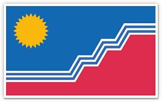 Squiddy Sioux Falls South Dakota Flag - Vinyl Sticker for Car, Laptop, Notebook (5" Wide)