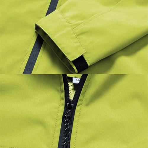 2025 Damen-Jacke, wasserdicht, winddicht, große Größe, dick, einfarbig, mit Kapuze, Schneemantel, für den Außenbereich, Herbst, Winter, günstig, Damenjacken, Wandern, Regenschutz, 01 # Grün, 52