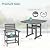 Homenjoy Outdoor Table and Chairs Set 5 Pieces, Upgraded HDPS Weather Resistant Outdoor Dining Set with 1.95" Umbrell Hole, Square Patio Dining Table with 4 Chairs for Balcony, Garden, Poolside, Grey