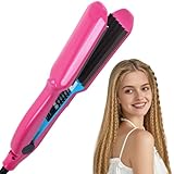 KREPPEISEN FÜR DIE HAARE, KREPPEISEN HAARE MIT 5 HEIZSTUFEN, KERAMIK CRIMPER HAIR SCHNELLAUFHEIZUNG, GLÄTTEISEN HAARGLÄTTER FÜR FLAUSCHIGE FRISUR FÜR GLATTES UND CRIMPER HAAR