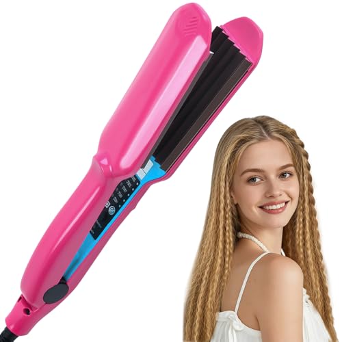 Kreppeisen für Die Haare Kreppeisen Haare mit 5 Heizstufen Keramik Crimper Hair Schnellaufheizung Glätteisen Haarglätter für Flauschige Frisur für Glattes Und Crimper Haar