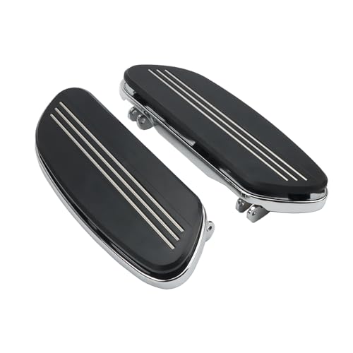QMXREAY Streamliner Rider Driver Footboards Compatible with Harley Touring Road King, Street Glide, Electra Glide, Road Glide 1986-2024, Softail 1986-2017, FLD 2012-2016 Chrome