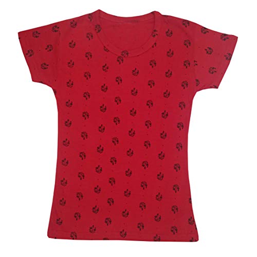 Image of indi weaves Girls Half Sleeve Cotton Printed T-Shirts Pack of 4