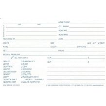 Kennel Groomer Vet Rescue Shelter Professional Informational Klip Card 100 Packs 4 x 6 - White