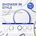 BODYLUV Puresome 79 Inches Shower Hose with 360° Anti-Twist | Durable 3-Layer PVC Tube with Smooth Surface for Easy Cleaning, Tool-Free Installation, Brass Fittings | Includes Spanner (Pure White)