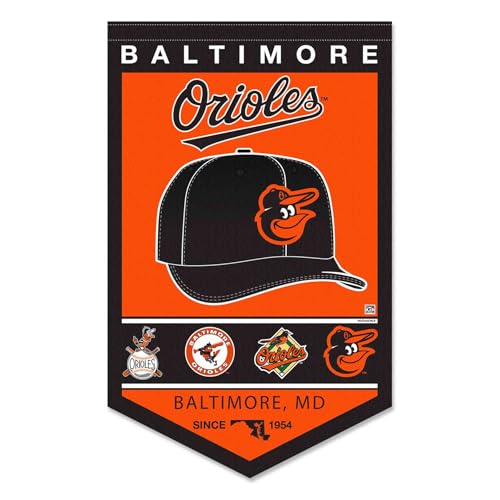 Banderole de fanions Baltimore Orioles pour habiller votre man cave
