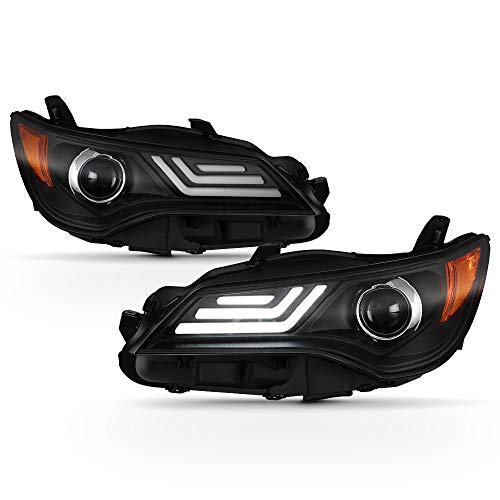 ACANII - For Upgrade LED Light Tube projector Headlight Healamps 2015-2017 Toyota Camry Driver & Passenger Sde