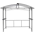 Beaunicorn 8x5ft Grill Gazebo - Outdoor Patio Canopy BBQ Shelter with Durable Steel Hardtop and Convenient Side Shelves for Enhanced Cooking Experience,Black