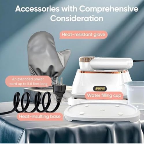 Image of Iron for clothes, Steamer for Clothes & Iron 2in1,Steam Iron for Travel Ironing foldable steamer cloth dryer,portable handheld garment drying,1200W Travel Steam Iron,5 Modes LCD,180ml for 20 Min Steam