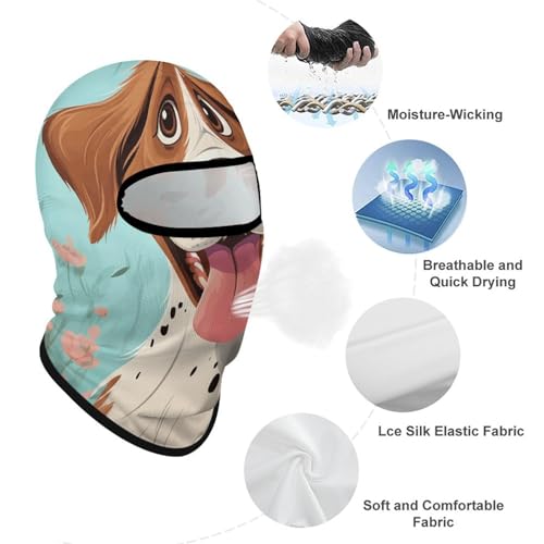 Mascarilla facial de balaclava divertida para hombres y mujeres, protección solar, transpirable, cubre todo el cabeza para senderismo, ciclismo, running y conducción miniatura 3