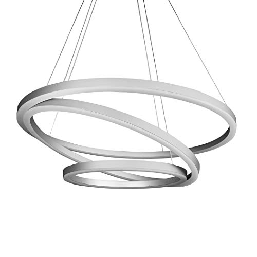 Vonn Vmc32500Al Tania Trio 32", Adjustable Hanging, Modern Circular Chandelier Lighting In Silver Integrated Led, 31.50" L X 31.50" W X 120" (16.5") H, #TOP6