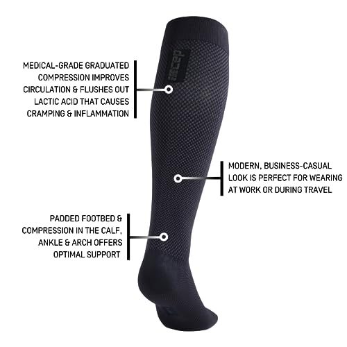 Image of CEP Women's Allday Knee High Compression Wool Socks - Business, Dress, Travel Long Socks