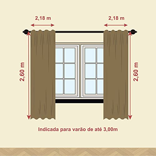 Cortina Amanda C/Blackout - 4,36m x 2,60m - P/Varão - Dohler