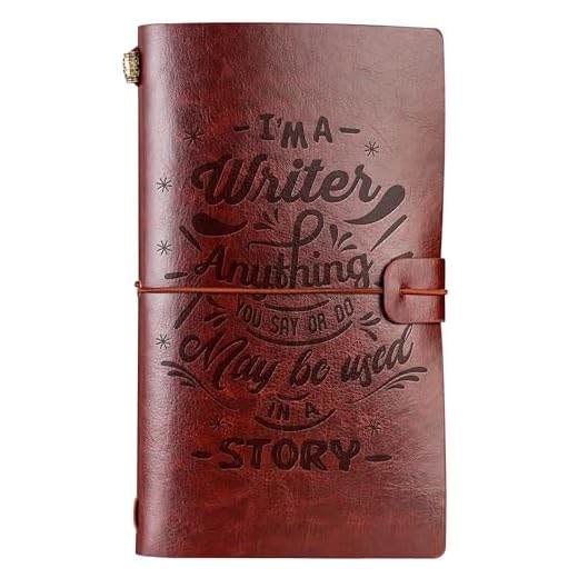 InnoBeta Writer Journal Gifts for Women, Men - I'm a Writer Anything You Say or Do May be Used in a Story - 7.8"x5" Embossed Refillable Notebook - Funny Gifts for Writers, Authors, Christmas