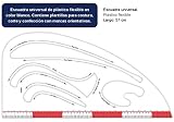 regla universal de dibujo para que sirve Material objeto: Plástico Merceria Sarabia - Regla de diseño Universal de plástico Flexible