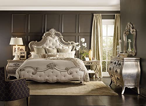 Hooker Furniture Sanctuary Tufted Queen Mirrored Bed In Beige #TOP1
