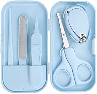 Vicloon Baby Nail Kit, 5-in-1 Baby Nail Care Set, Baby Nail Care Tool, Baby Manicure Set Includes Nail Clippers, Scissor, Earpick, Nail File and Tweezer for Newborn Infant Toddler