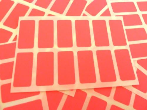 200 Labels, 25x12mm Rectangle, Magenta Bright Pink, Colour Code Stickers, Self-Adhesive Sticky Coloured Labels