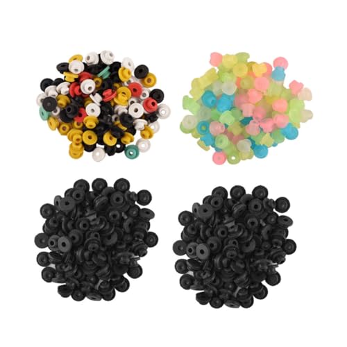 GALPADA Ojales de Silicona para Máquina de Tatuajes 400 Piezas (100 Color Aleatorio 200 Negro 100 Translúcido) Cojín para Aguja Amortiguación Antivibración para Uso Profesional en Tatuajes