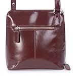 Damen Leder Umhängetasche - Crossbody Bag/Handtasche Mittelgroß - Verstellbarer Schultergurt - ELEANOR – Bild 4