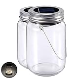 ☀ Vielseitig einsetzbar: Hängen Sie sie an Stellen, an denen tagsüber das Sonnenlicht aufgenommen werden kann, oder lassen Sie die Lichter als Stimmungslampe auf dem Boden oder Tisch stehen. Sie können die Glas Solarlampe im Inneren nach Ihren eigenen Wünschen dekorieren, z.B. mit Sand, Muscheln, Steinen, Blumen oder Früchten.