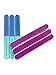 Nail File and Nail Buffer 7 Inches Long 4 Fingernail Files in 1 Professional Care Manicure Tools and Cosmetic Manicure 7 Professional Steps 6 Pack
