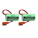 Tcairzl ●2-Pack 3V CR17335SE-R Battery for SANYO CR17335SE-R CR17335 Battery, 1800mAh with Brown Plug