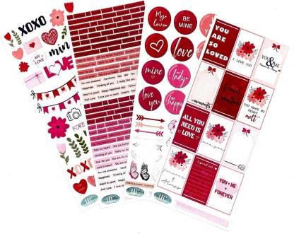Love Tag Sheets for Art and Craft/Card Making/Scrap Booking/Card Making/Gift Boyfriend Girlfriend/DIY (Pack of 4)-image-43
