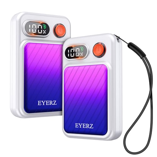 Electric Hand Warmers Rechargeable 2 Pack, Magnetic AI Hand Warmers with LED Display & 4 Levels, Portable Pocket Heater, Gifts for Christmas, Camping, Golf, Raynauds, Hunting, Women & Men Da