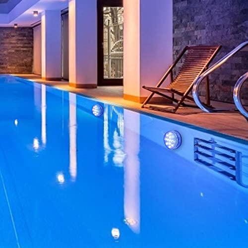 13 luzes subaquáticas de LED para piscina, luzes subaquáticas recarregáveis por USB, diâmetro de 7 c