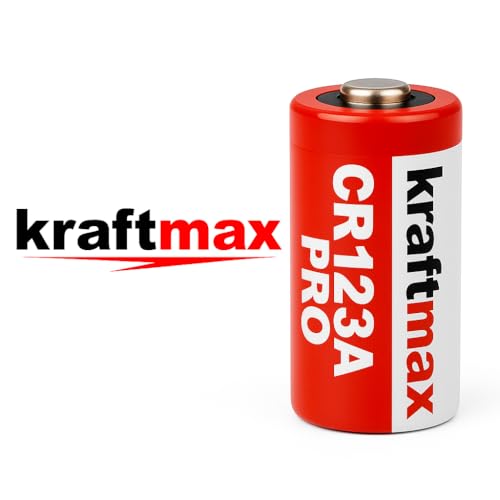 kraftmax 2er Pack CR123A PRO Lithium Batterien 3V – Hochleistungsbatterien für Taschenlampen, Kameras, Alarmanlagen – Nicht wiederaufladbar – Professionelle Energiezellen