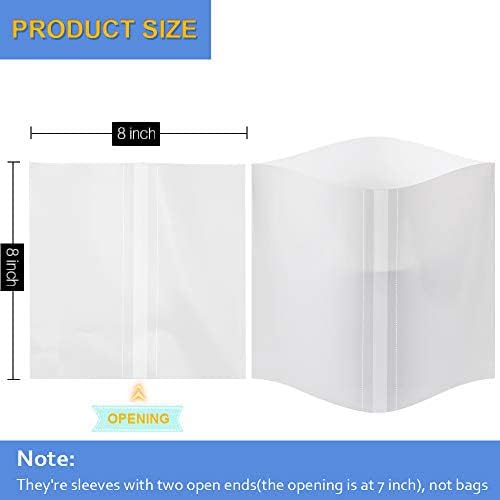 Sublimation Shrink Wrap Sleeves,8x8 Inch White Sublimation Shrink Wrap for Tumblers,Water Bottle,Mugs,Cups,Blanks,50 PCS